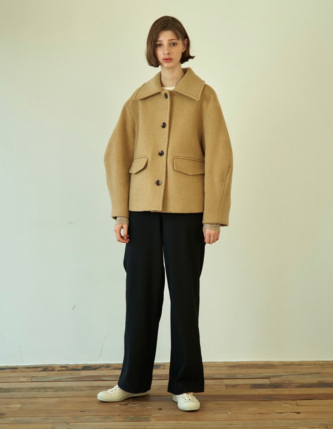 라르고 하프 코트 베이지 상품이미지4