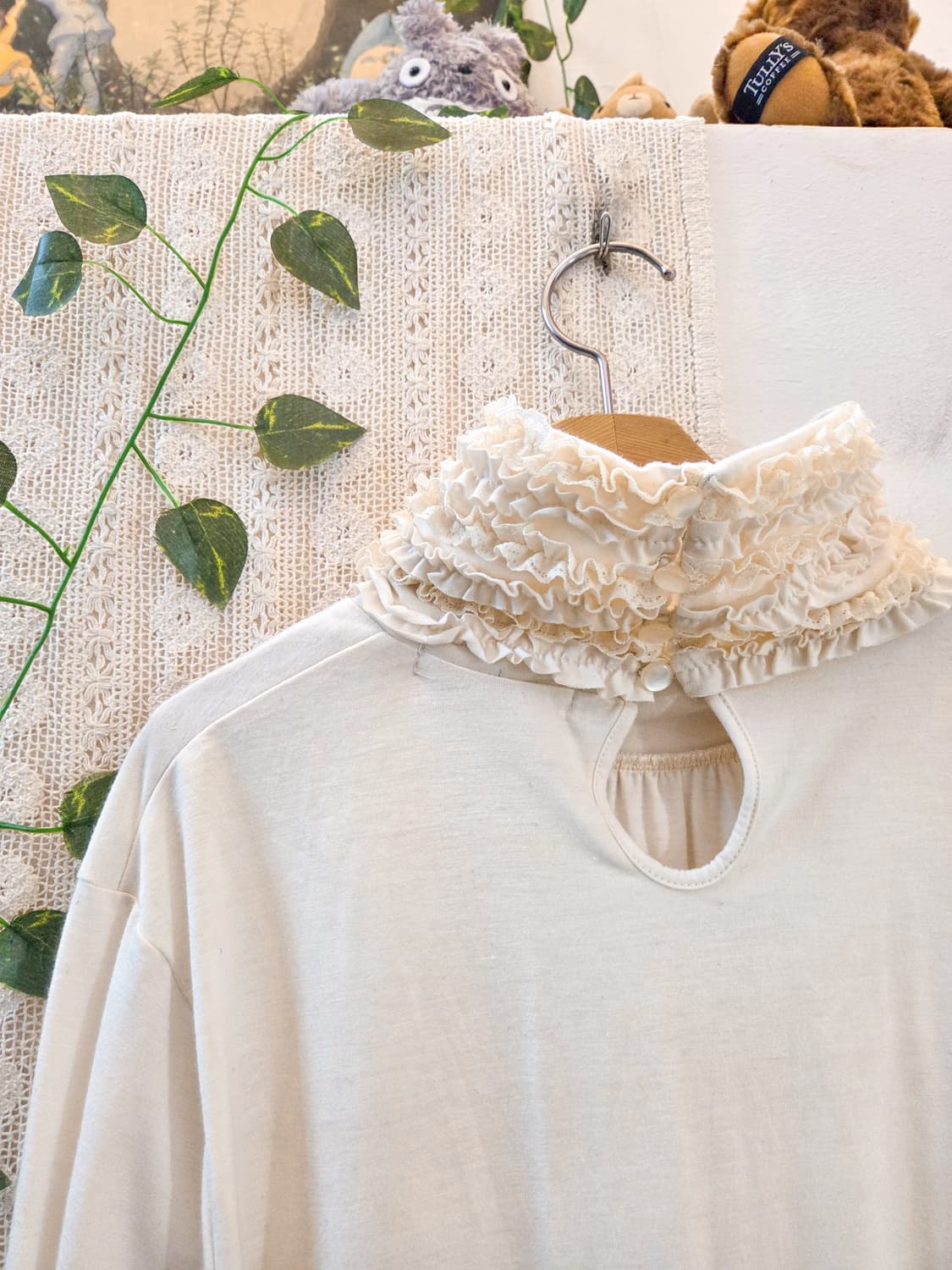 레이스 디테일 목폴라 슬리브 [빅사이즈] 상품이미지6