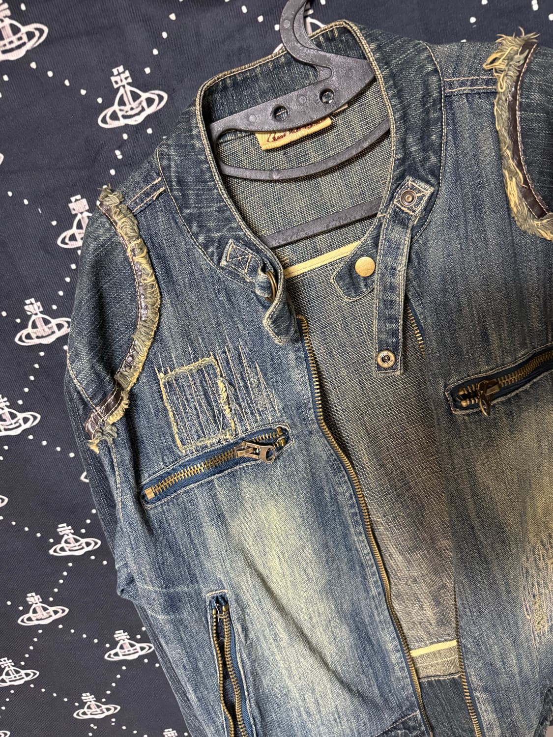 일본 빈티지 데님 워싱 자켓  상품이미지3