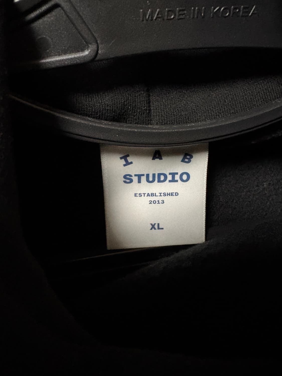 IAB STUDIO 기모 후드티 검정 XL 상품이미지4