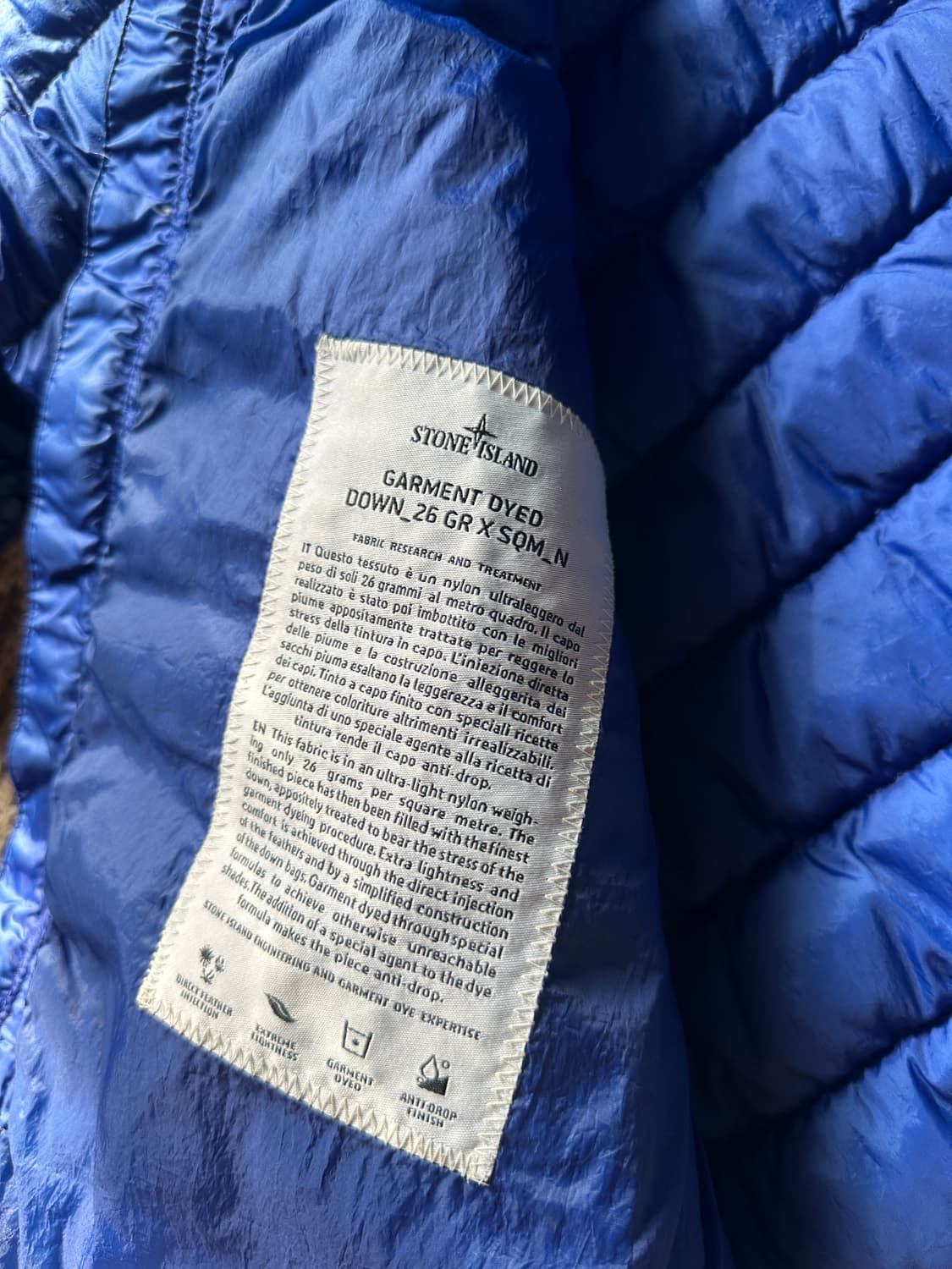 스톤아일랜드  경량 패딩 XL 파란색 (100) 상품이미지5