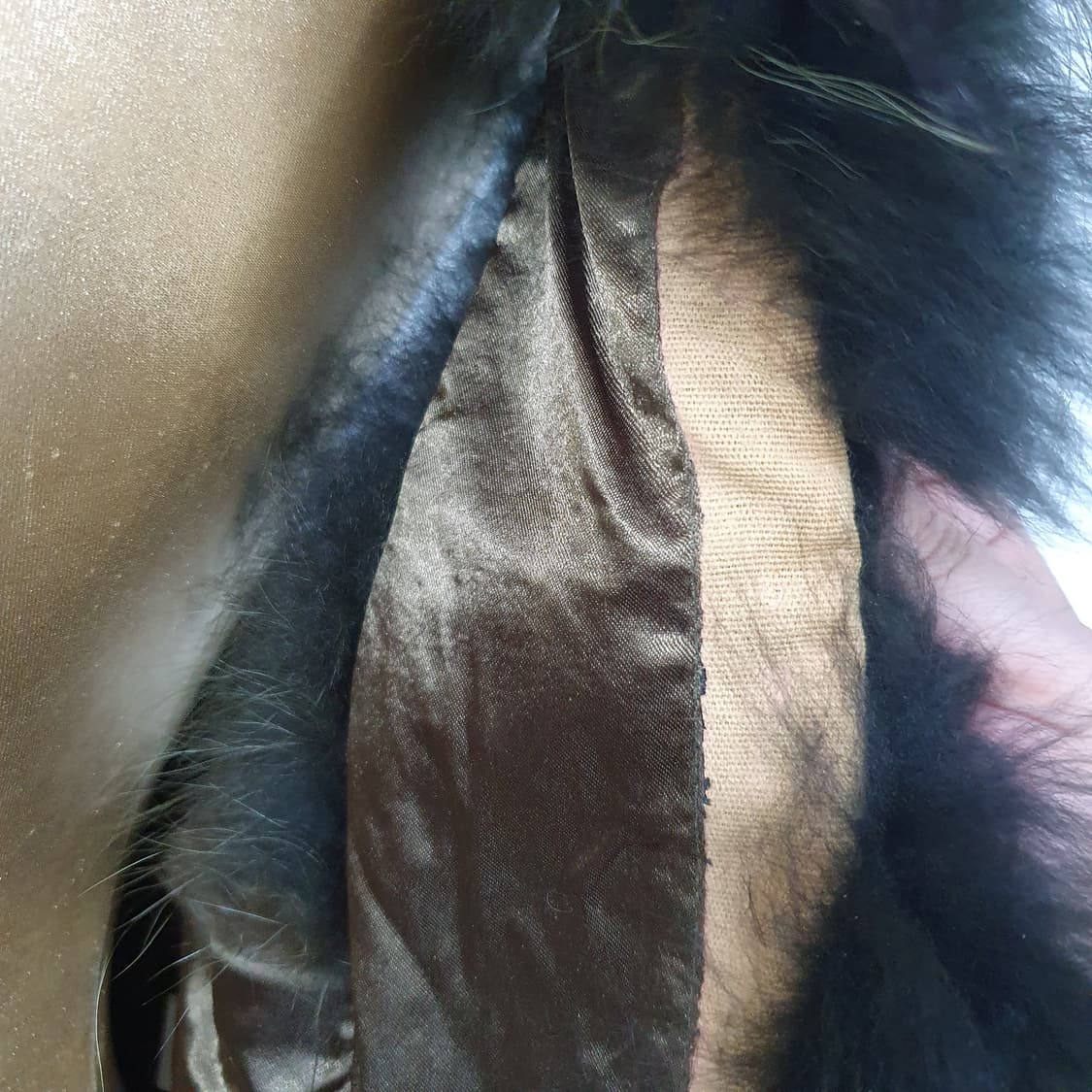 그런지페어리 y2k 갸루 오네갸루 카키 그린 라쿤퍼 토끼털 가죽 조끼 상품이미지7