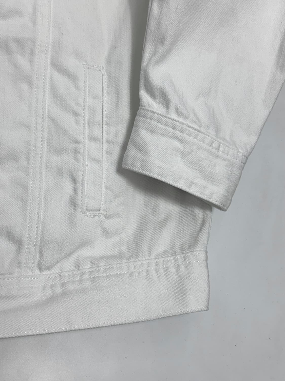 카이아크만 화이트 코튼 트러커 자켓 상품이미지4