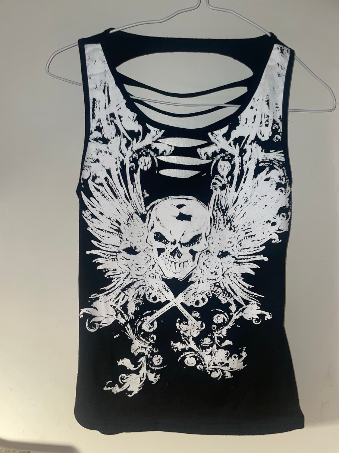 해골 프린트 민소매 슬리브 상품이미지2