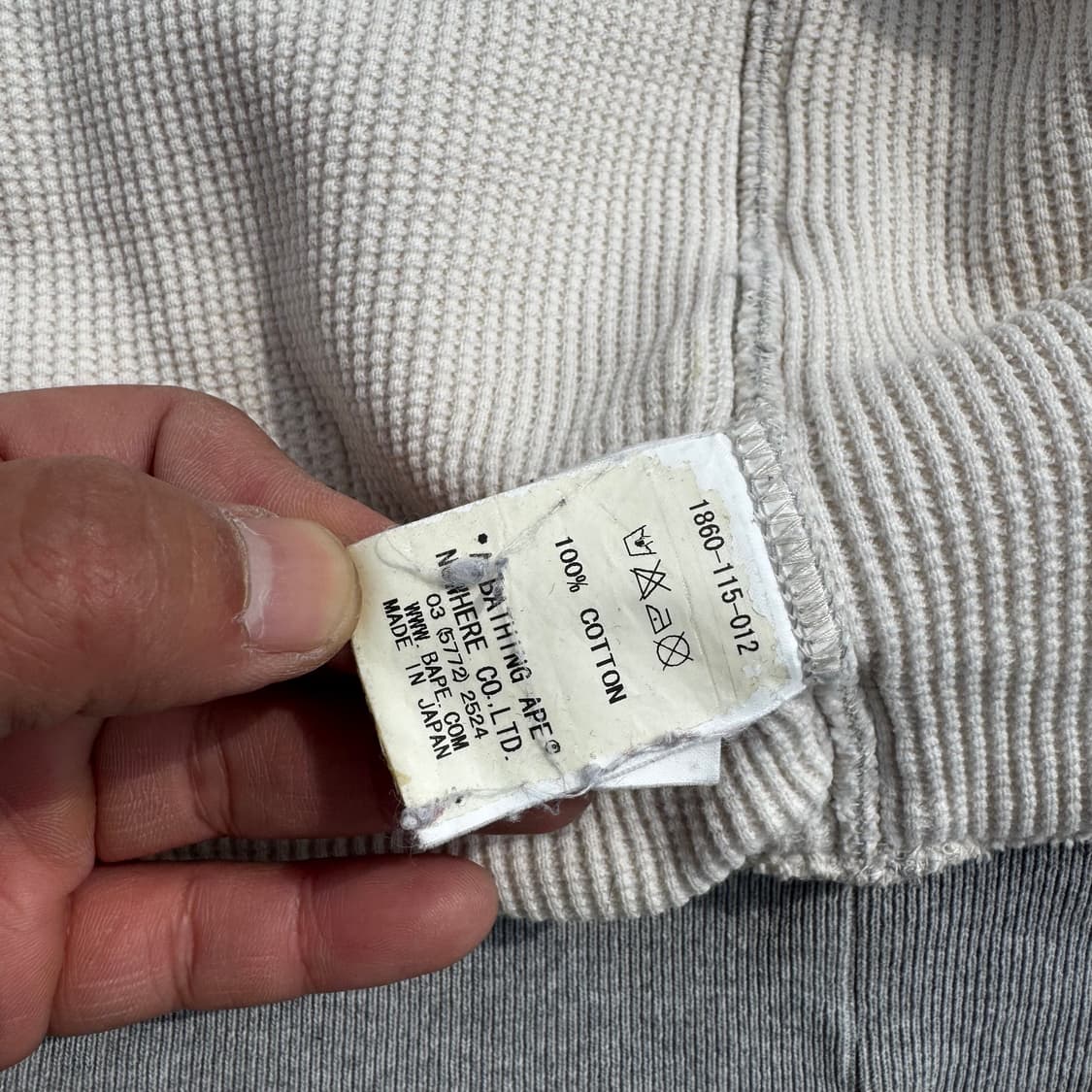 [XL] 00s Bape 베이프 Two-Face 써멀 후드집업 상품이미지10