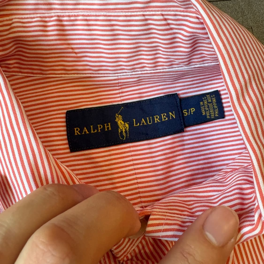 폴로 정품 레드 체크 클래식 로고 셔츠 상품이미지5