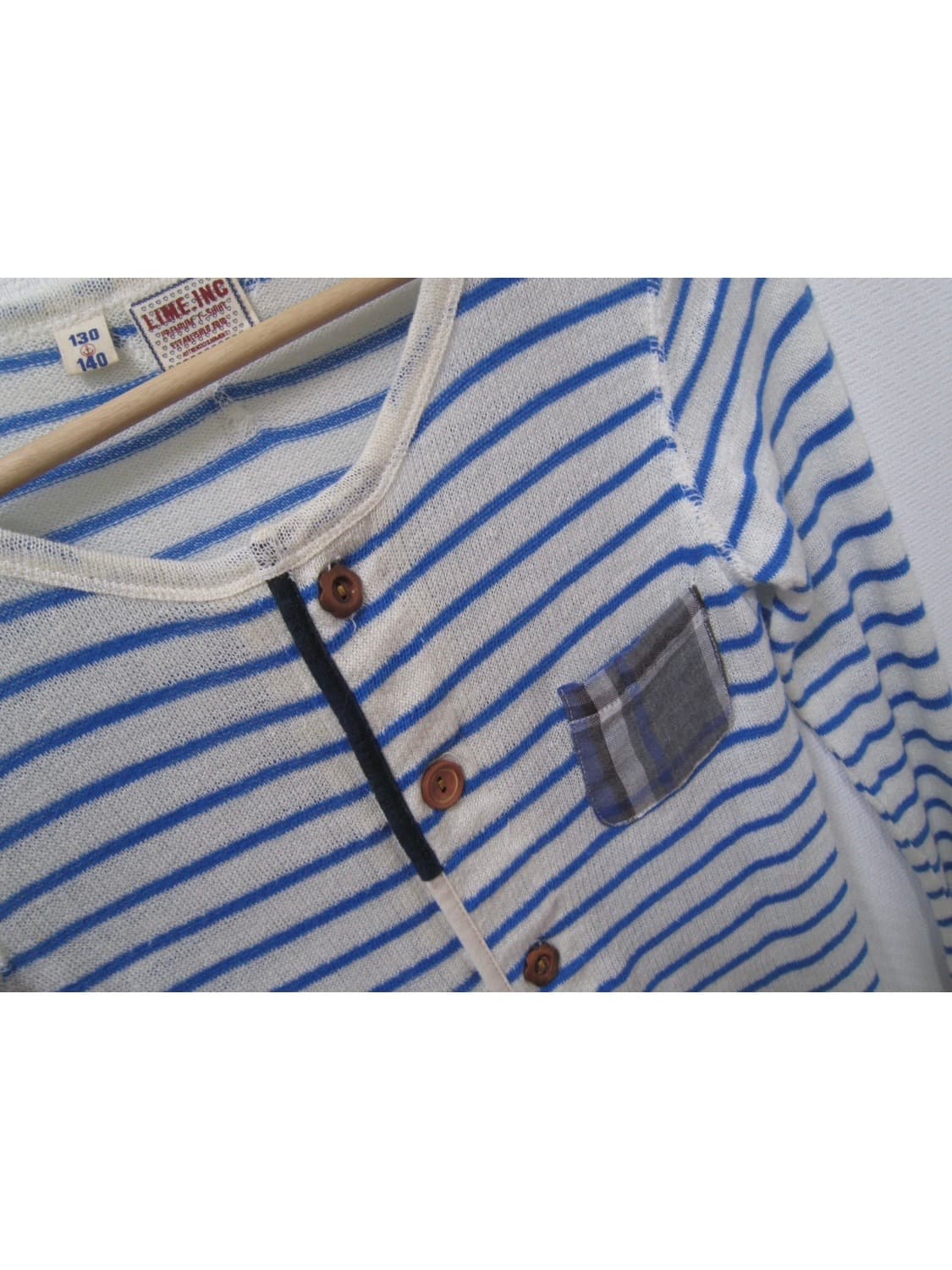 blue stripe flower button cardigan 상품이미지2