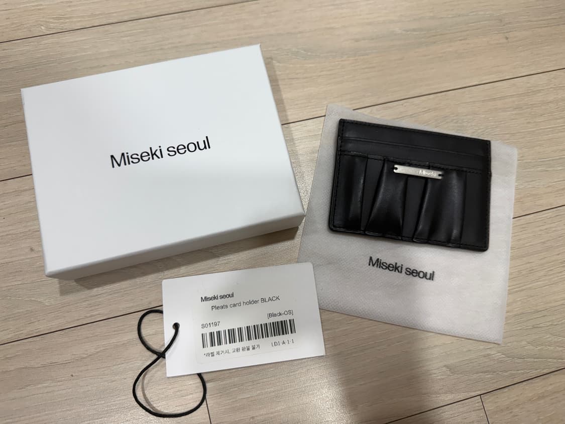 미세키서울 플리츠 카드 홀더 카드지갑 블랙 상품이미지1