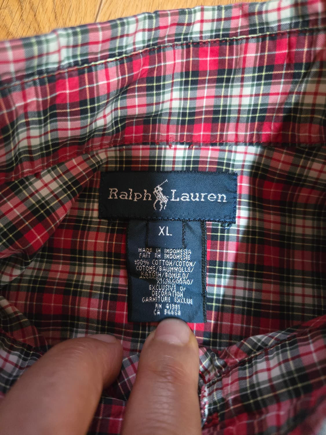 폴로 랄프로렌 여성 체크 셔츠(XL사이즈) 상품이미지7