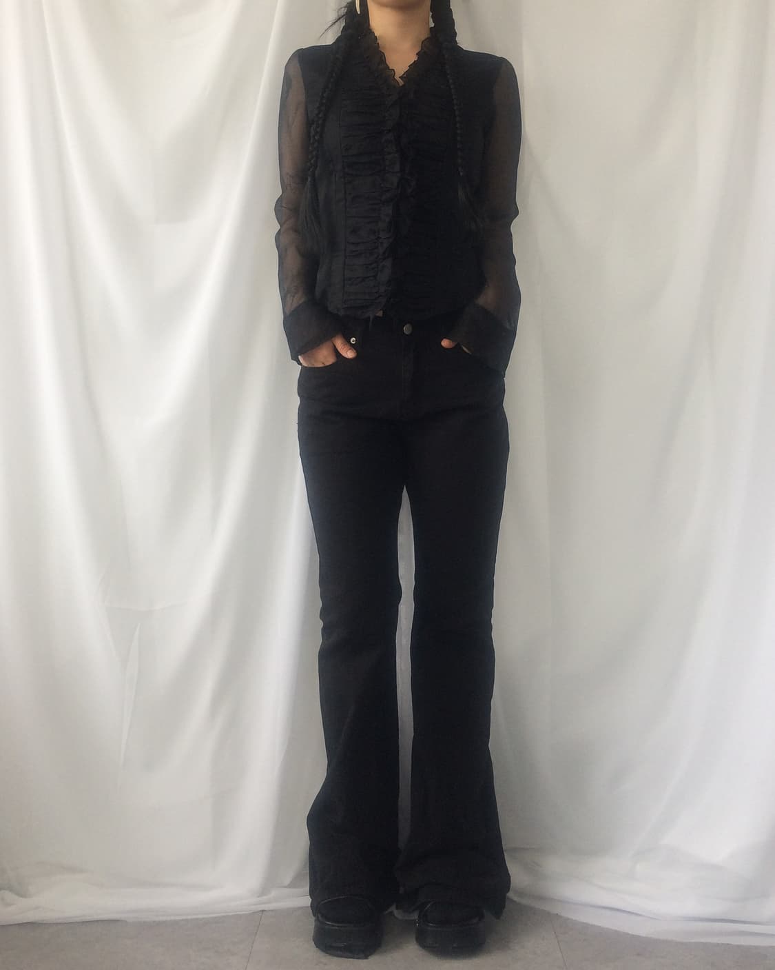 Naracamicie pleats organza shirt 상품이미지7