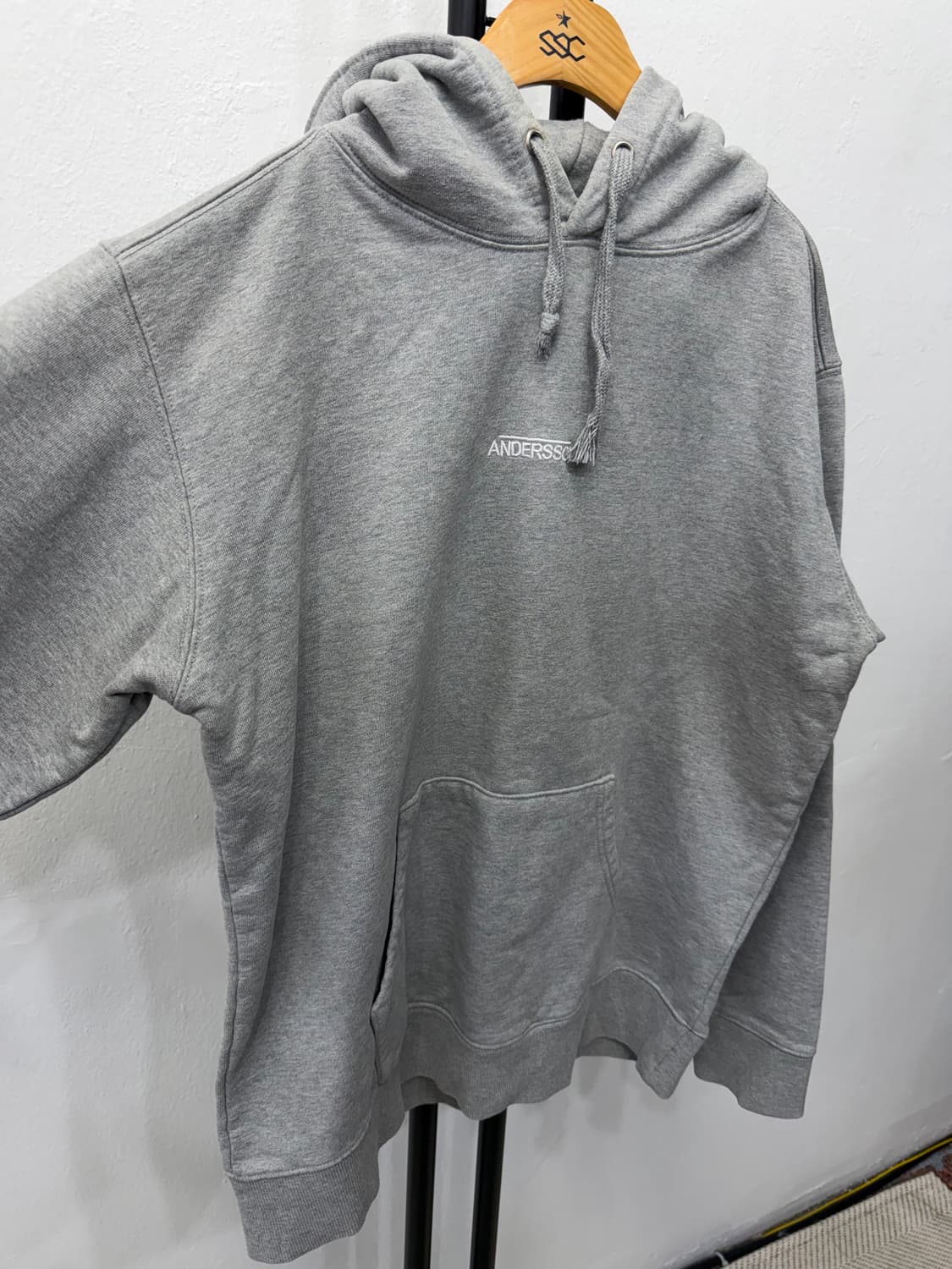 정품) 앤더슨벨 회색 후드티 L 상품이미지2