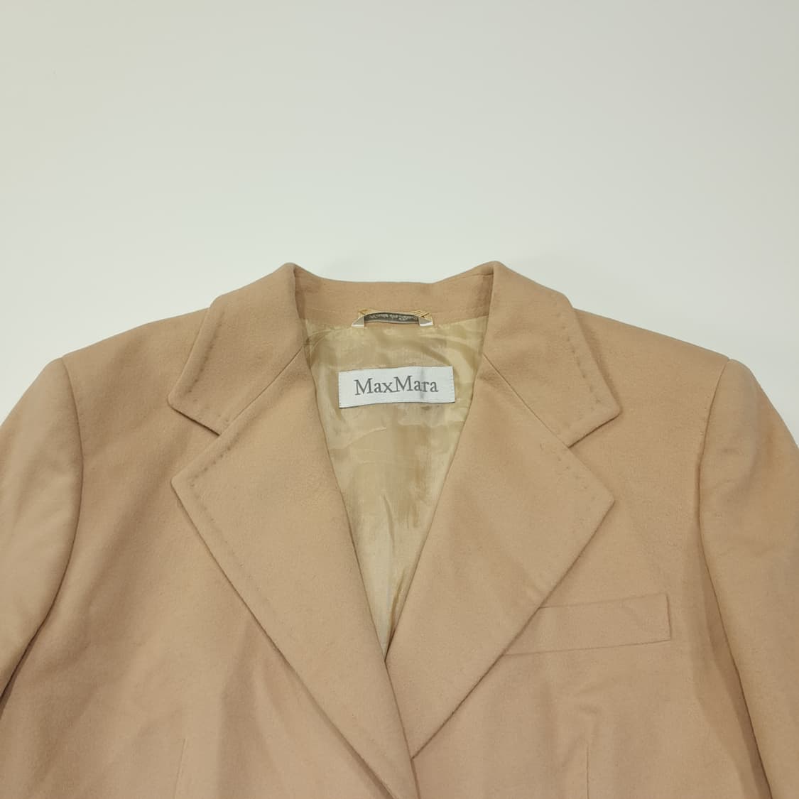 CL168 막스마라 이태리판 버진울 픽스티치 카멜 블레이저 상품이미지2
