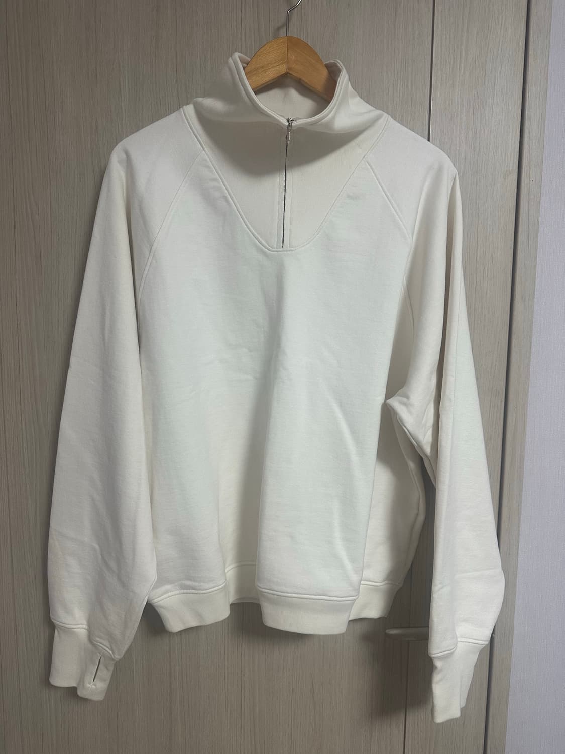 38)캡틴선샤인 씨 아일랜드 코튼 하프 지퍼 풀오버 스웻 에크루 상품이미지1