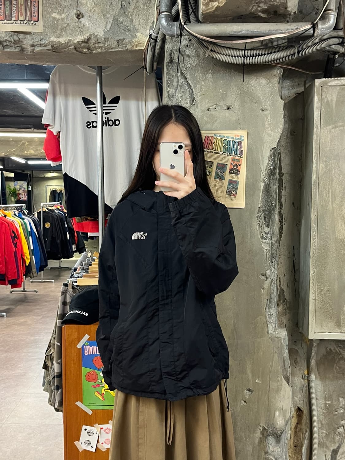 노스페이스 후드 바람막이 블랙 95 #csz1076 상품이미지2