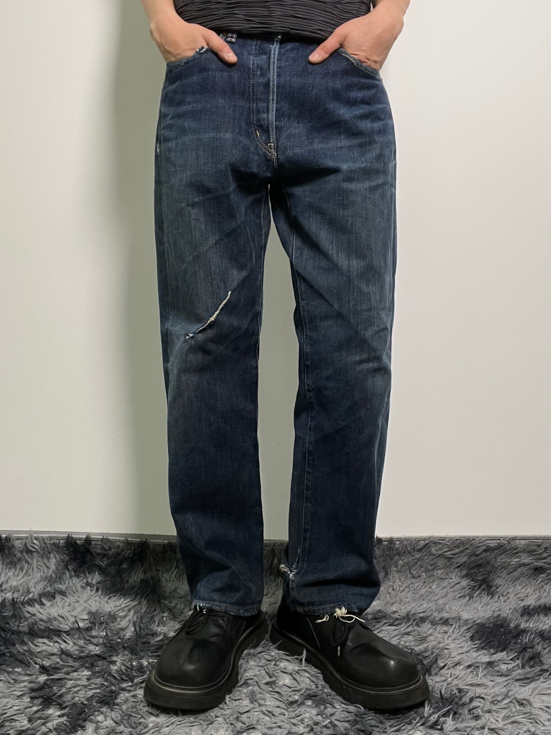 블루블루재팬 스트레이트 핏 데님 팬츠 32 상품이미지3