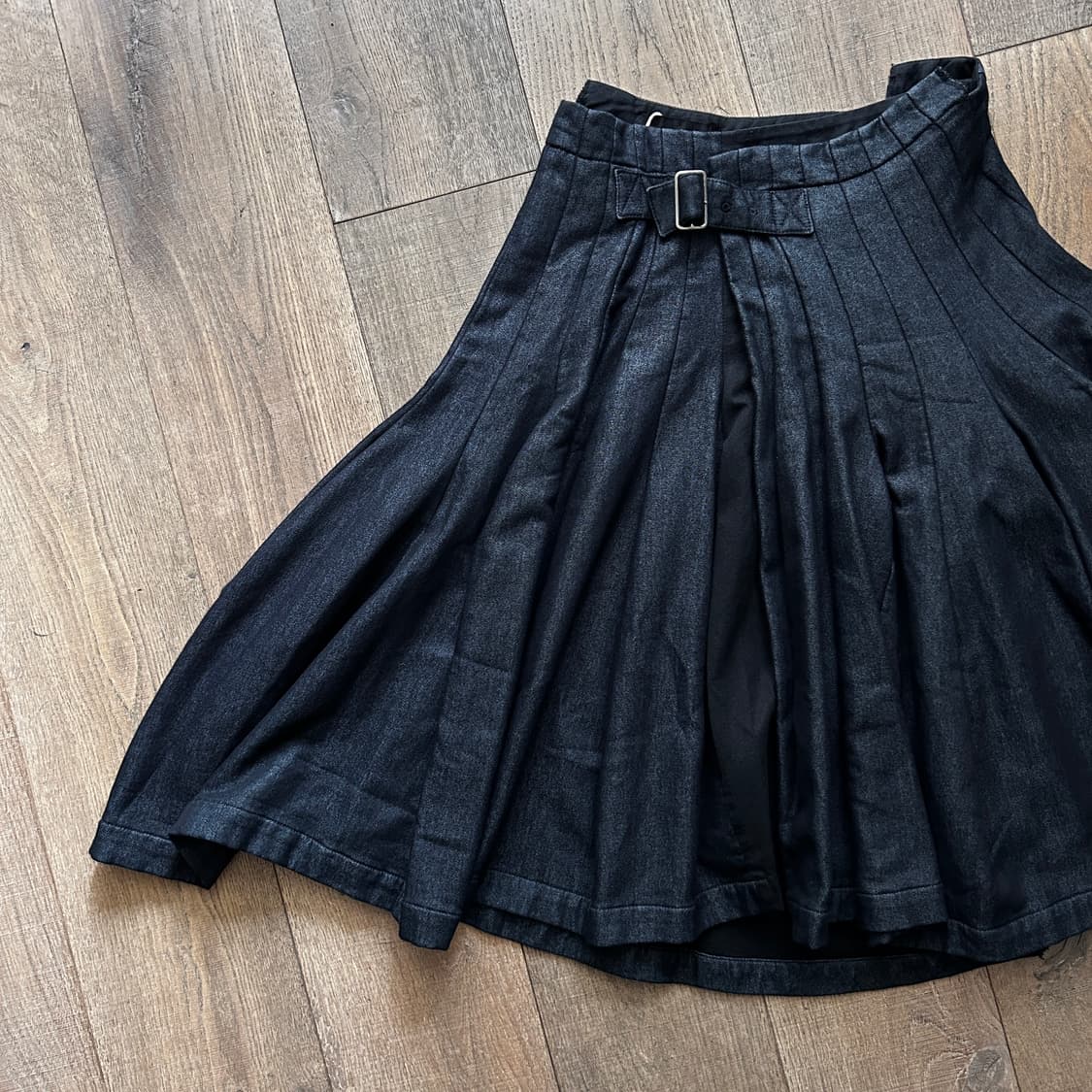 Pleats Cutting Line Belt Skirt 상품이미지5