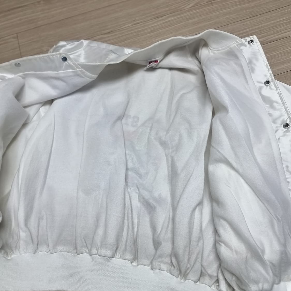 80-90s 미제 USA 미군 미해병대 화이트 사틴 자켓(46) 상품이미지6