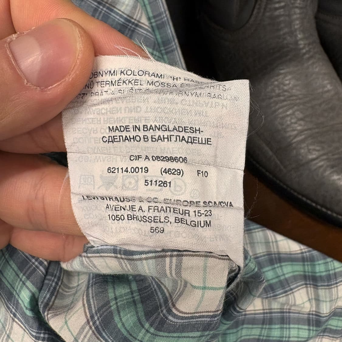 00s 리바이스 레트로 무드 플래드 체크 웨스턴셔츠 N597 상품이미지10