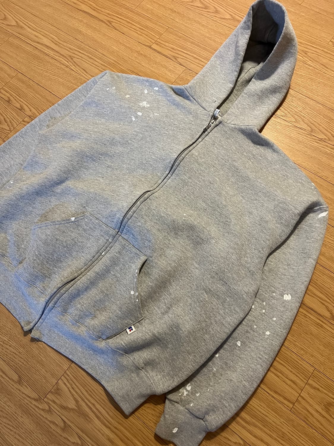 90s 러셀 빈티지 후드집업 그레이 XXL 상품이미지3