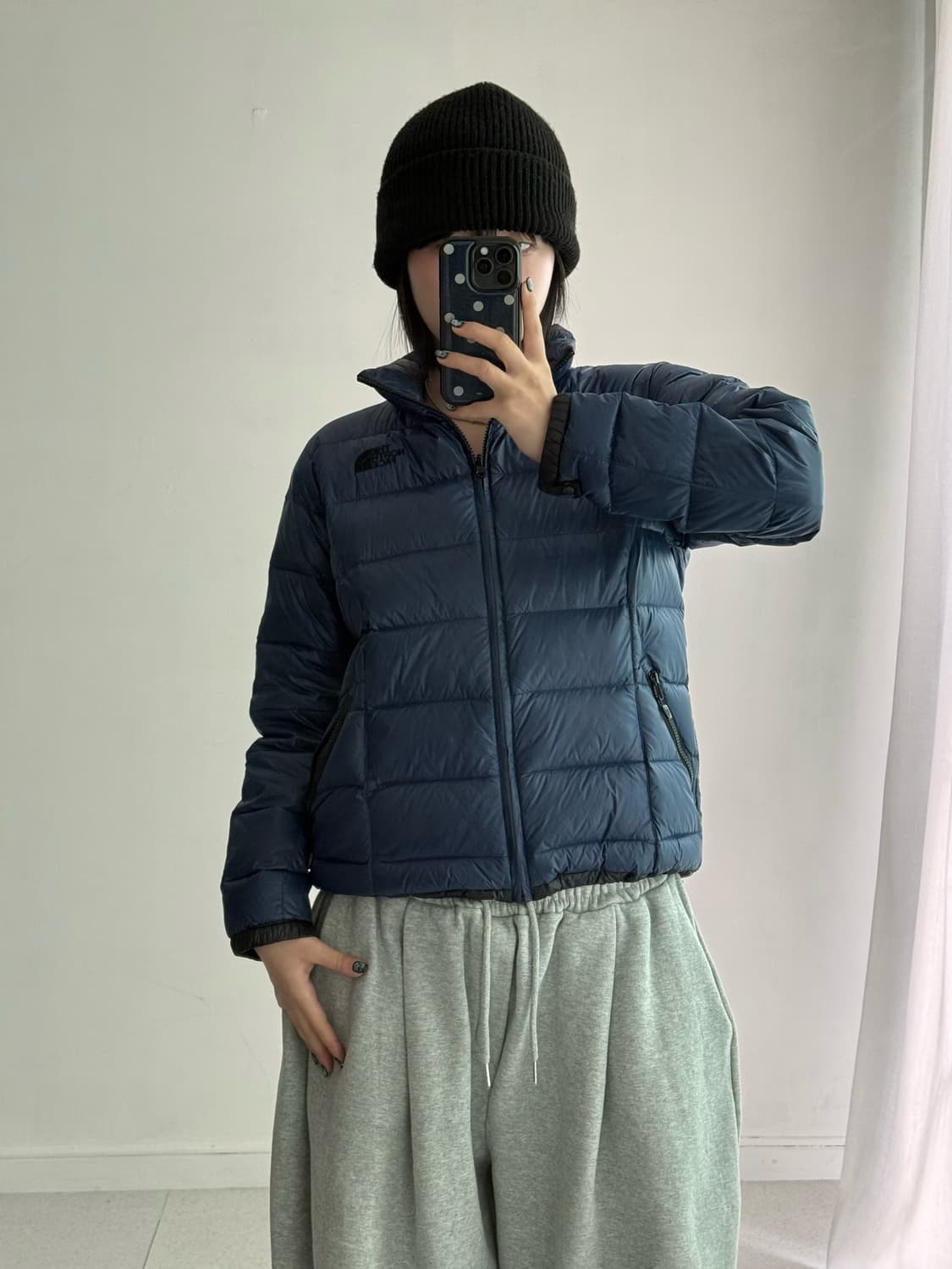 노스페이스 네이비 경량패딩 상품이미지4