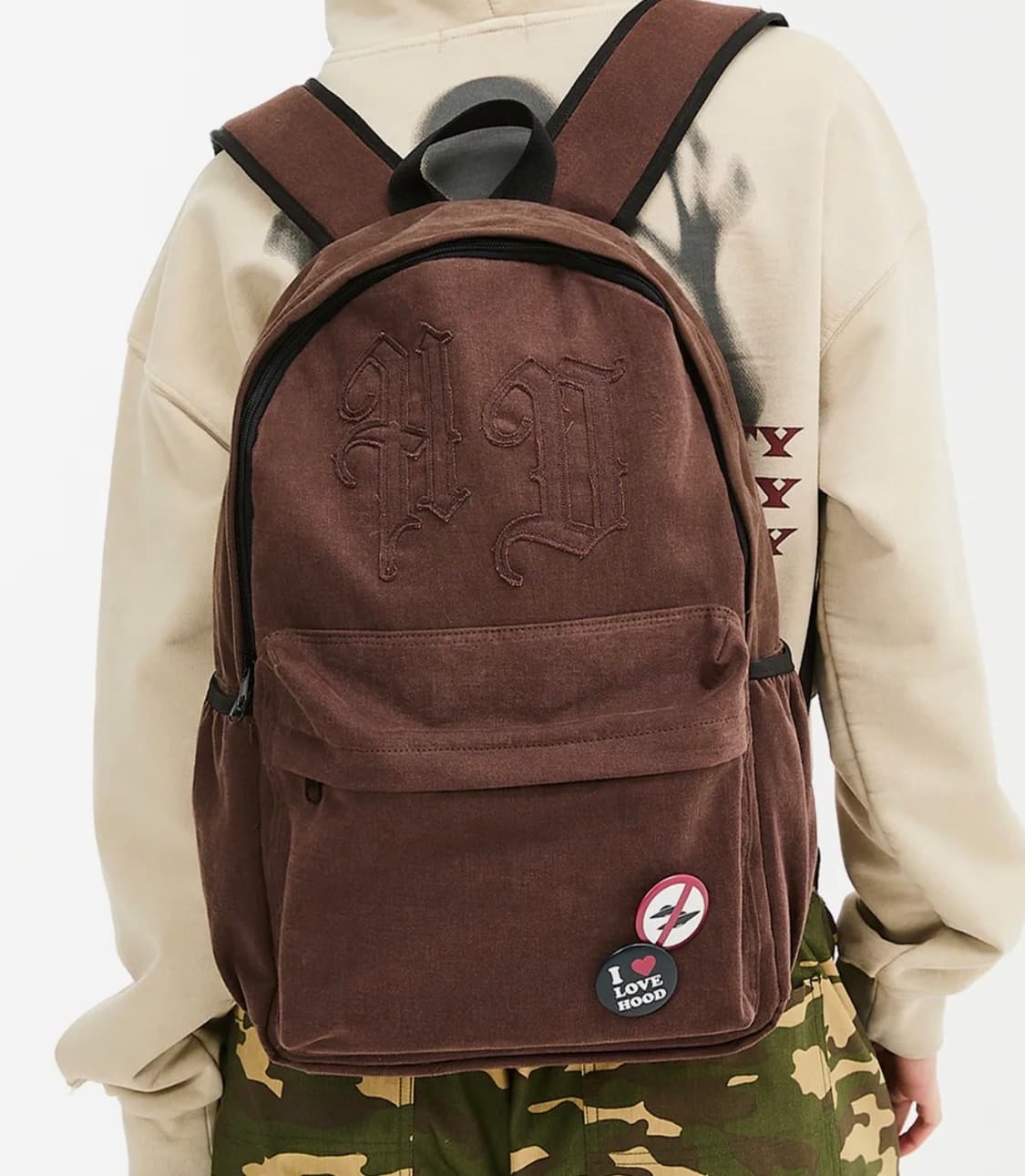🤎후드후드 아플리케 백팩 브라운🤎 상품이미지3