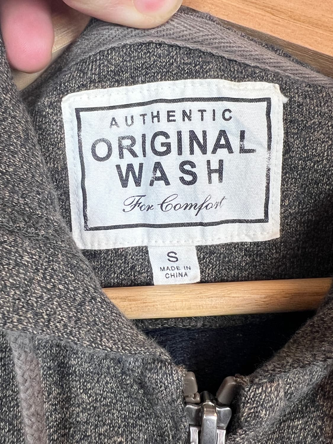 Authentic Original Wash 패턴 후드 집업 S 상품이미지3