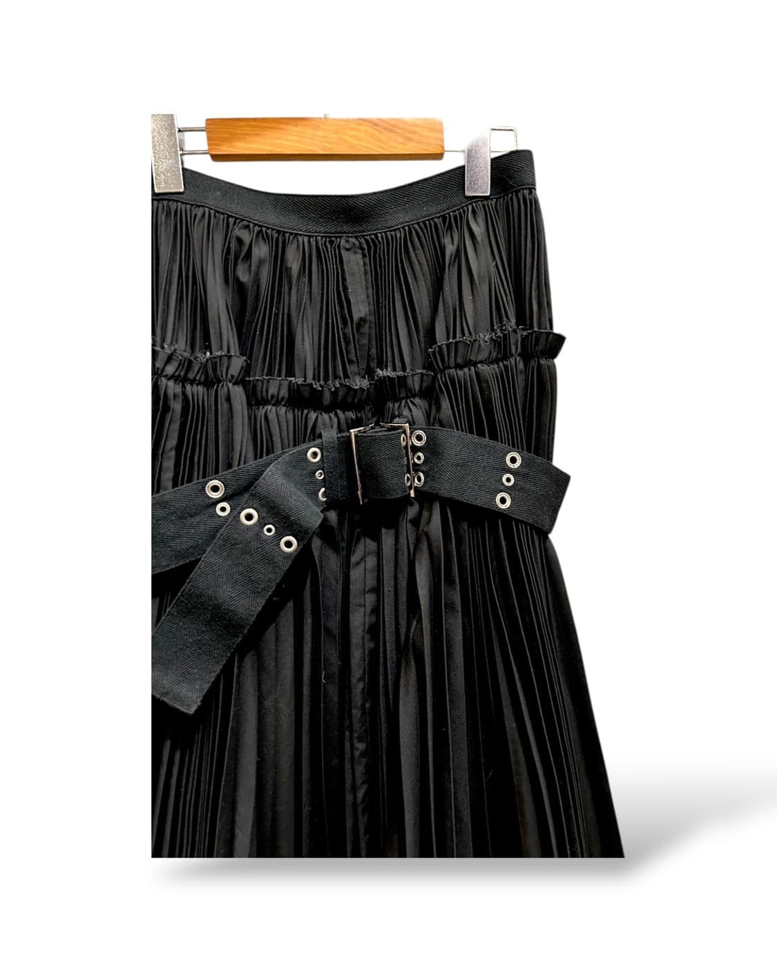 (rare) Sacai 벨트 레이어드 플리츠 스커트 (사카이) 상품이미지3