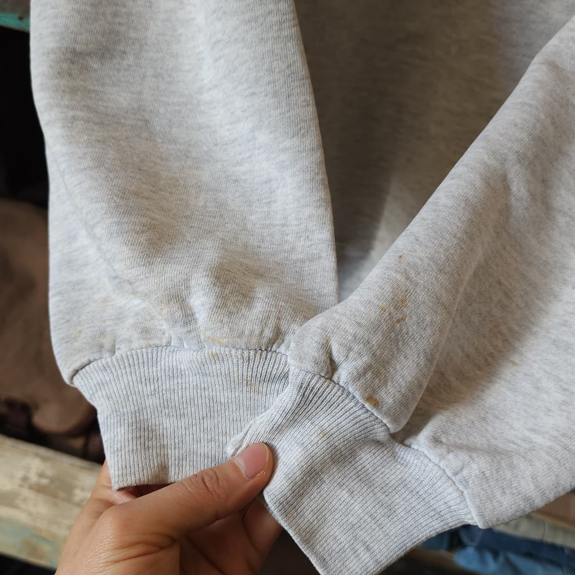 90s 러셀 맨투맨 스웻셔츠 노스웨스트 빈티지 레터링 그레이 XL 상품이미지7