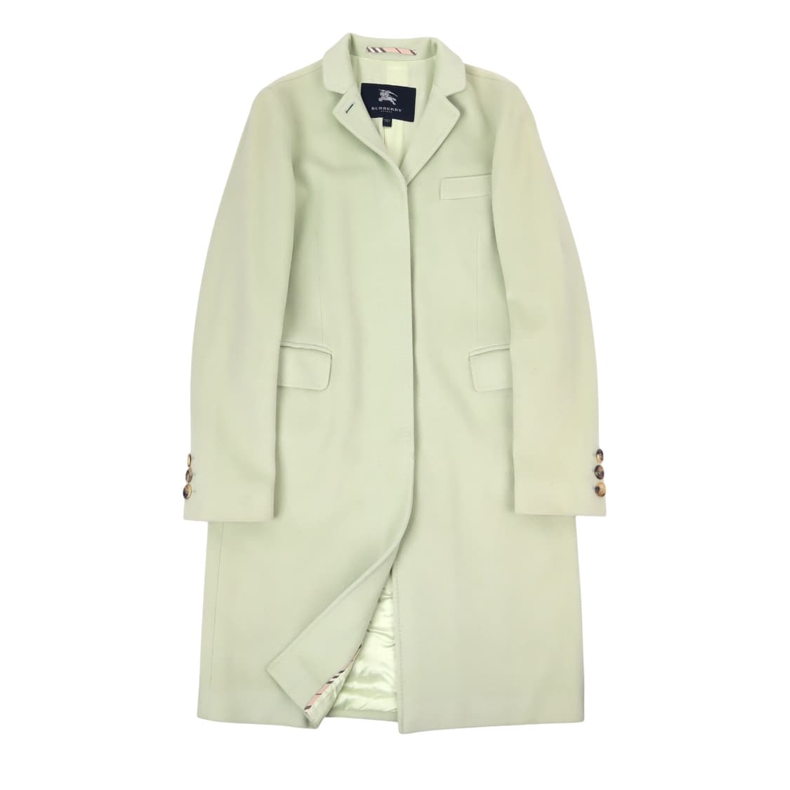 버버리 펄 그린 울 히든 싱글 코트 상품이미지1