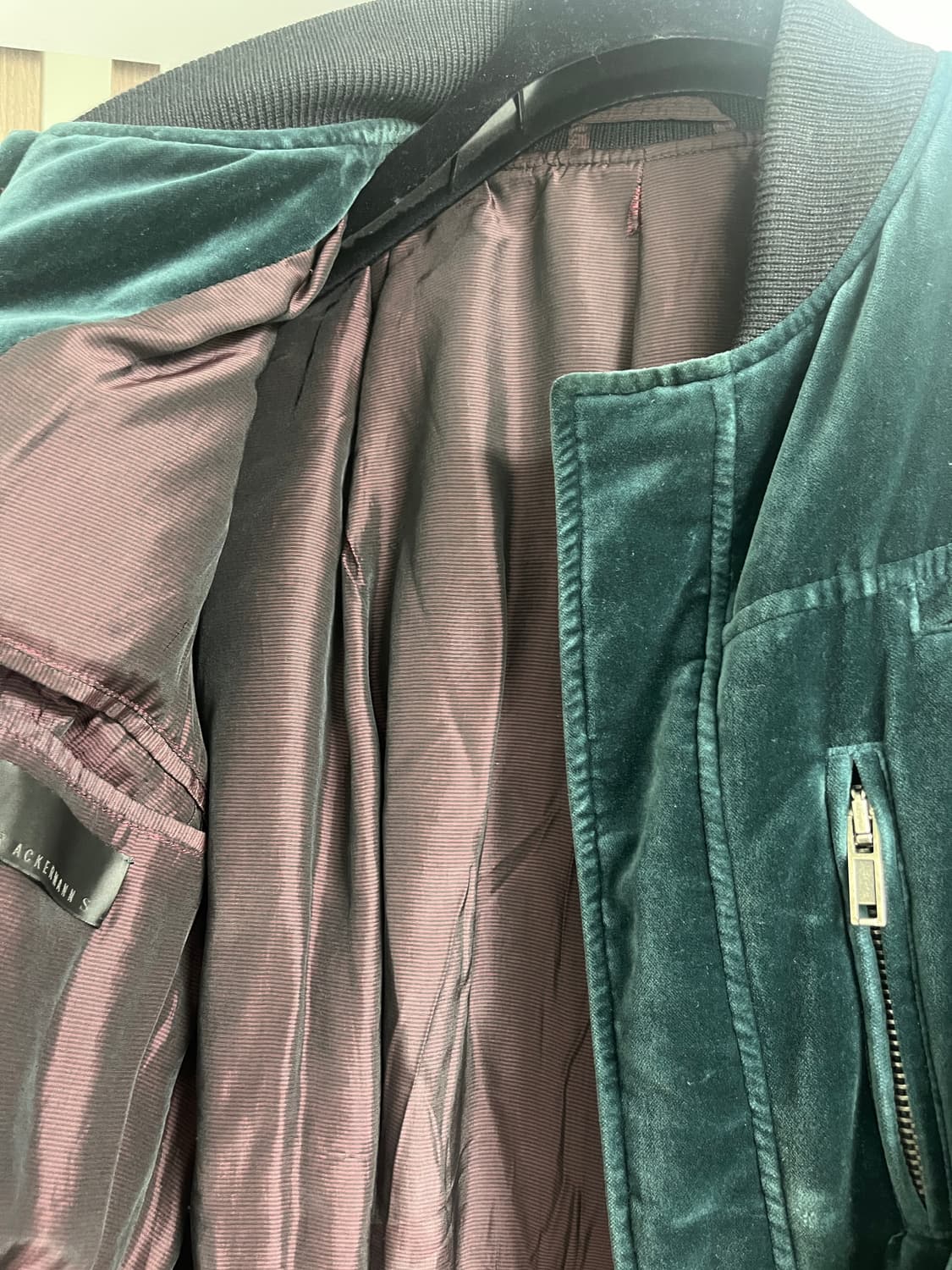 [S] 하이더아커만 15FW 그린벨벳 기모노 봄버 상품이미지3