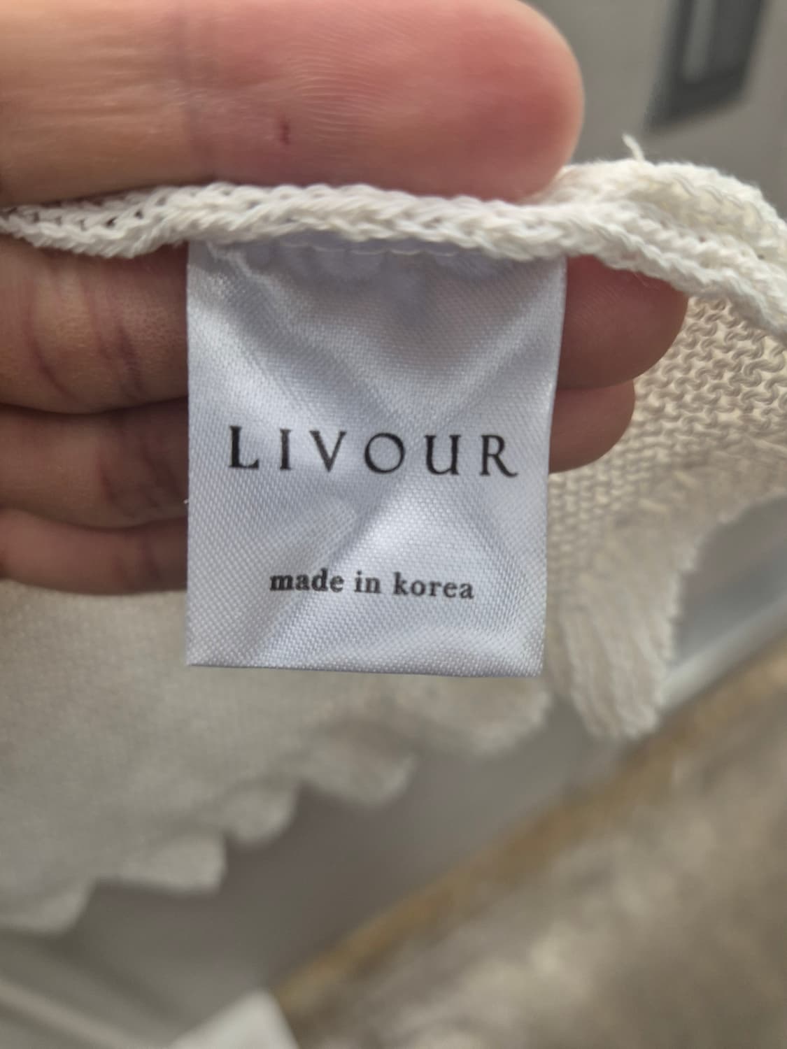 LIVOUR 흰색 가디건 상품이미지5