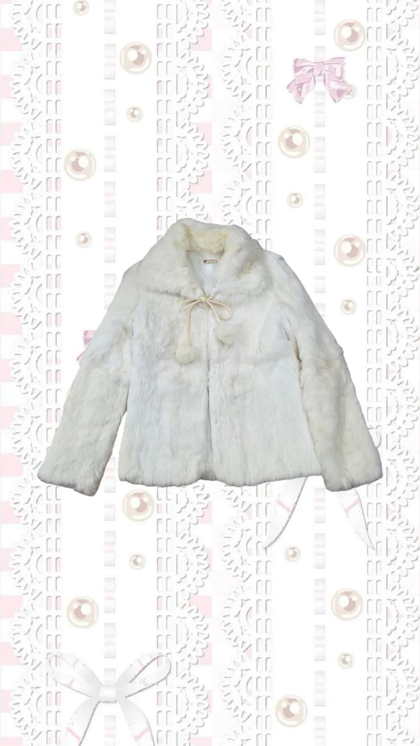 리즈리사 리본 퍼자켓 퍼가디건 상품이미지1