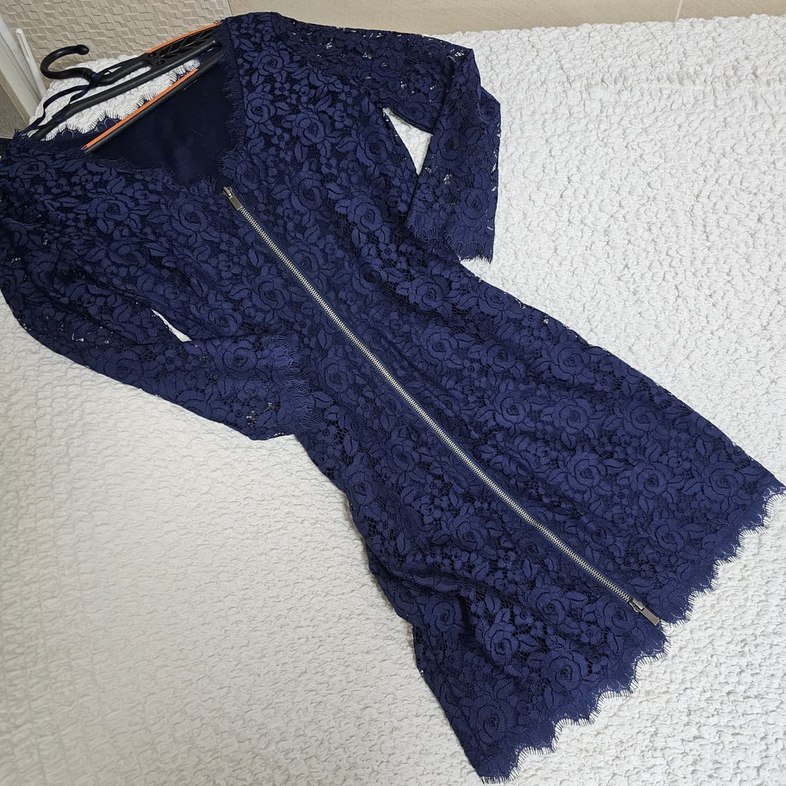 DVF 레이스 미니원피스 네이비 2사이즈 상품이미지3