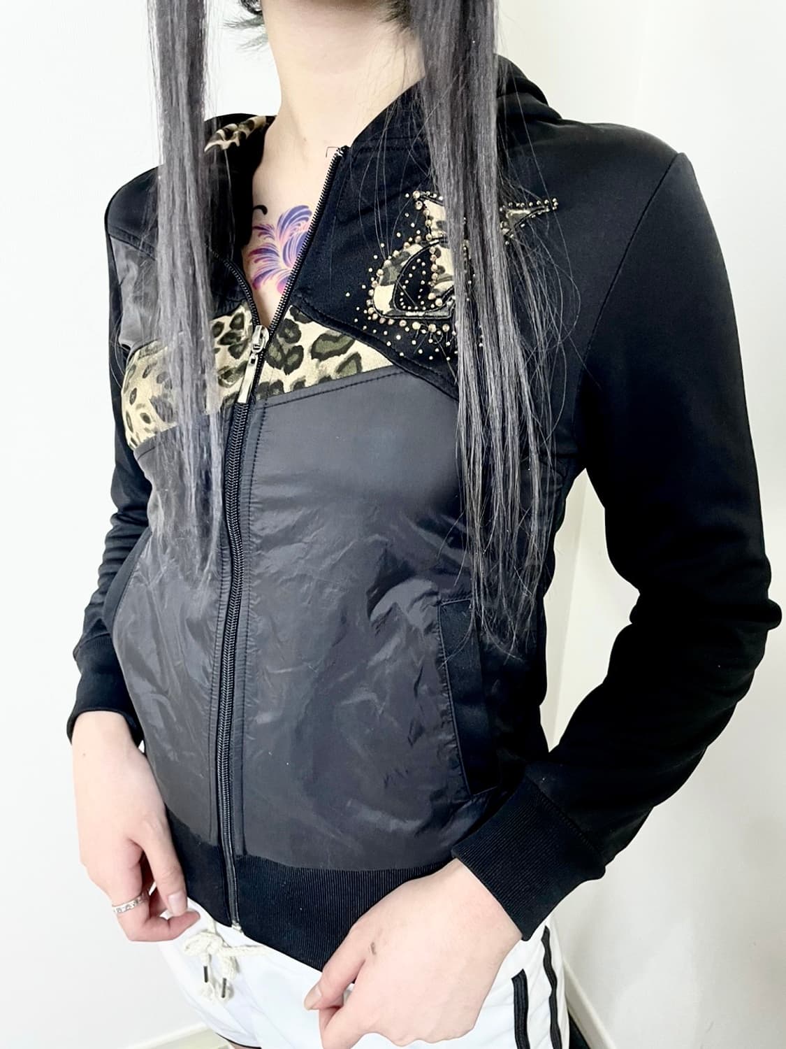 Y2k kitsch Leopard hood 상품이미지1