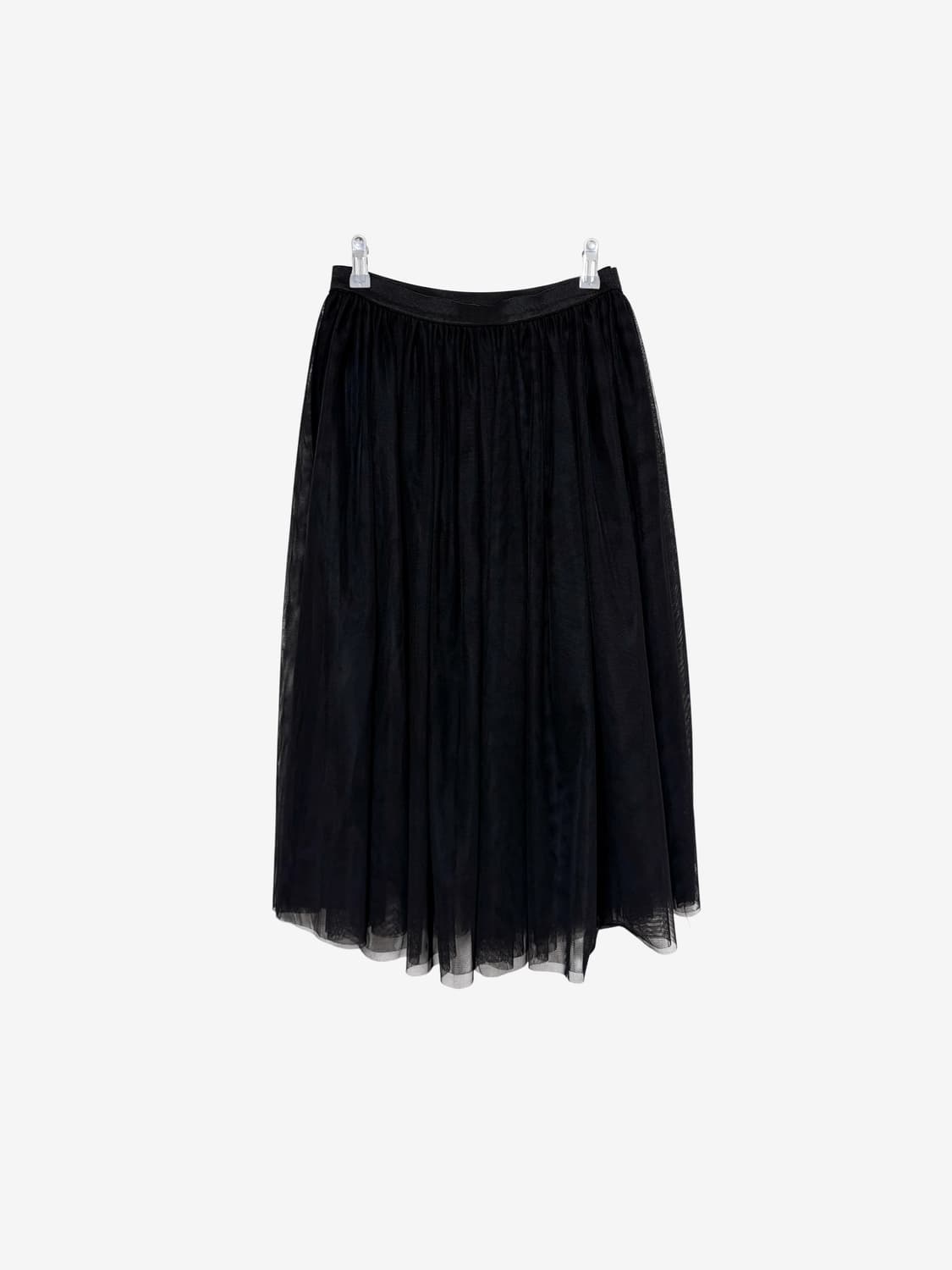 Sheer Midi Skirt – Black 상품이미지7