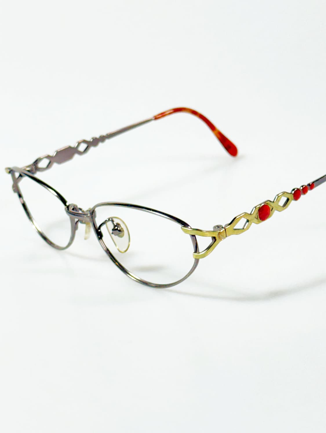 90s EVER YOUNG 슬림 오벌 메탈 프레임 빈티지 안경 상품이미지4