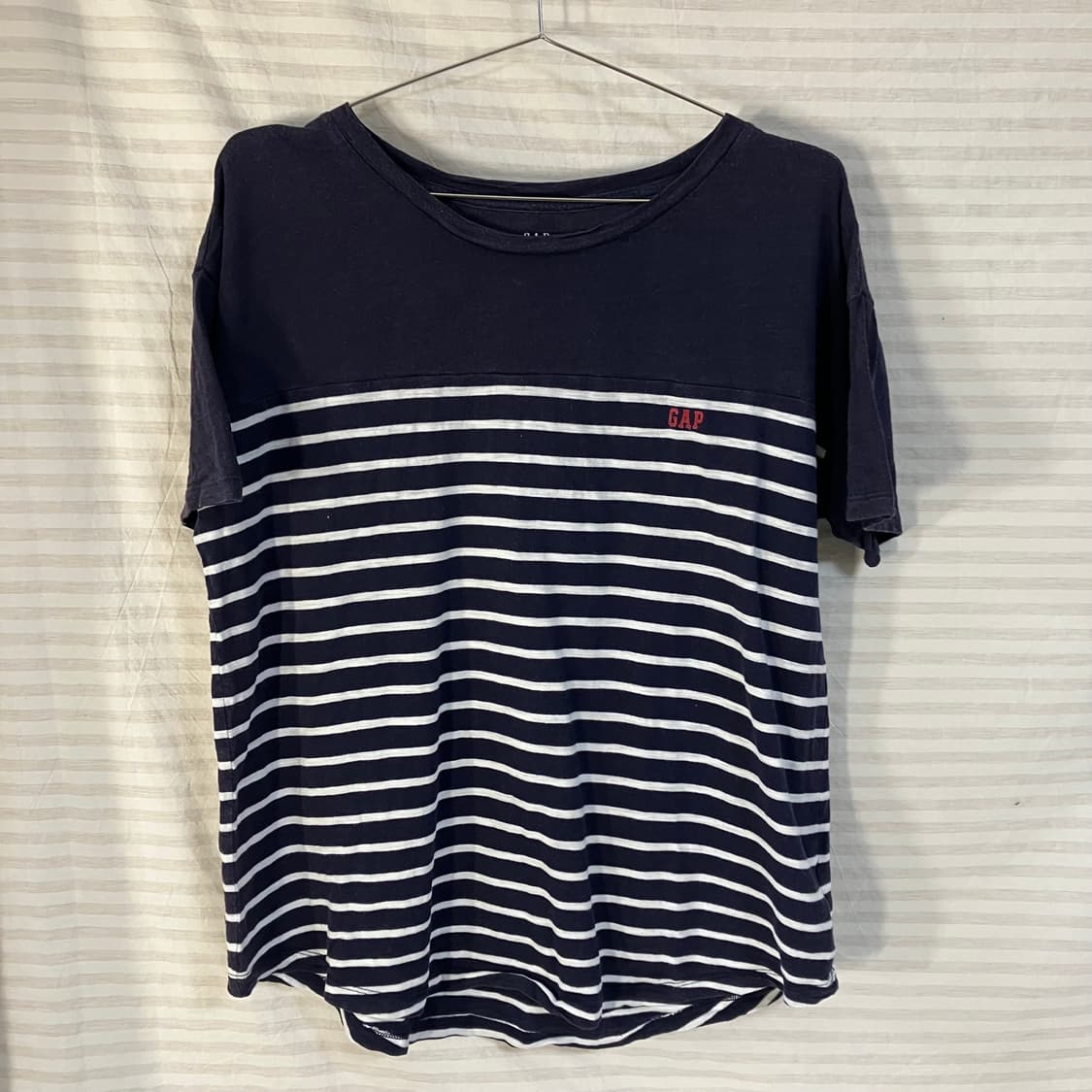 빈티지 GAP 네이비 스트라이프 반팔 994 y2k 스트릿 갸루 펑키 일 상품이미지1