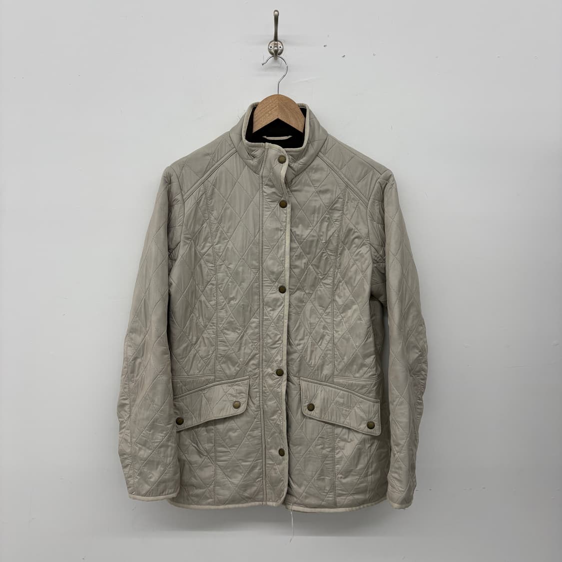 바버 퀼팅 자켓 여성 아이보리 L 상품이미지1