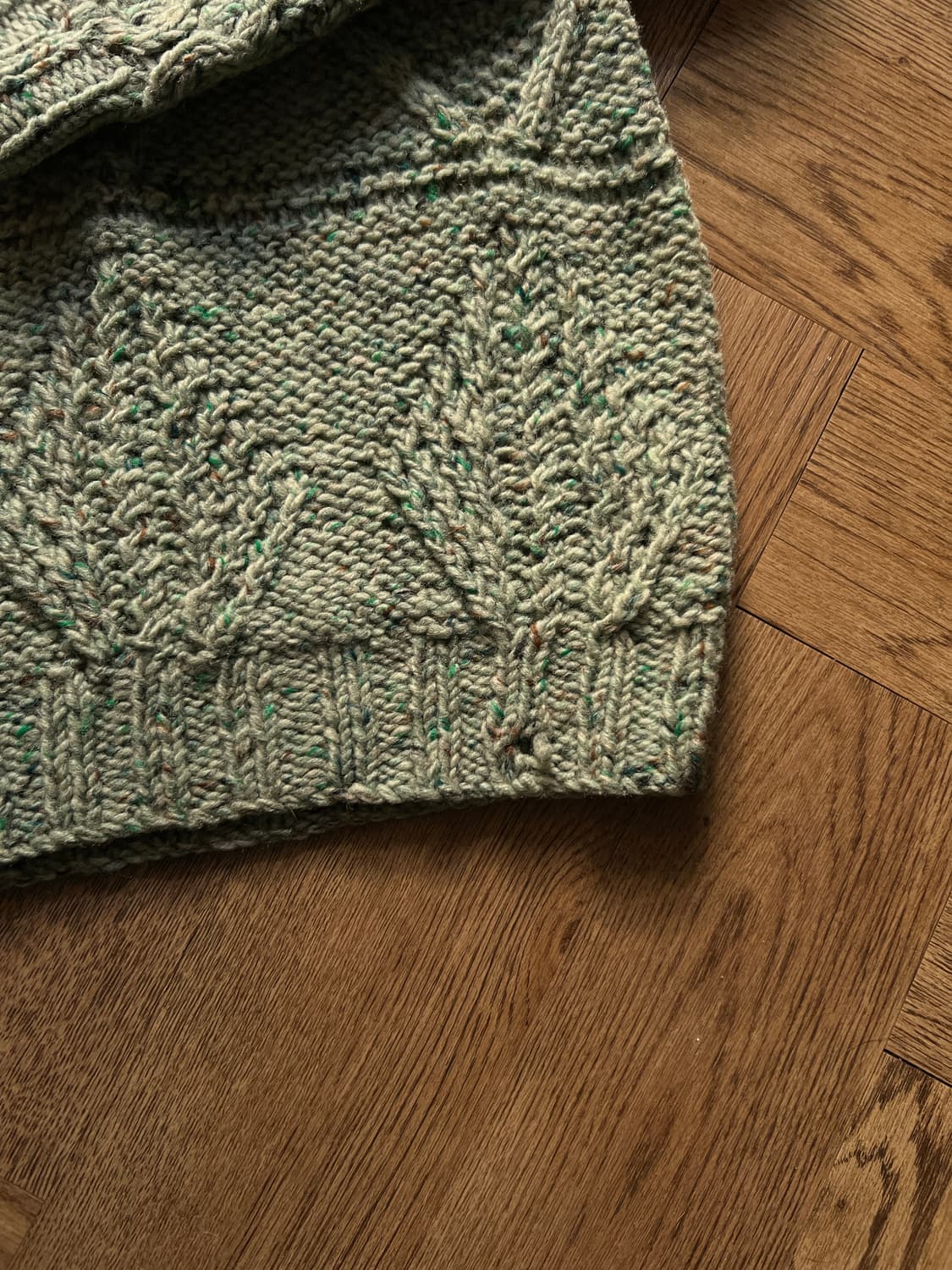 [M]90's 아일랜드제 핸드메이드 보카시 피셔맨 스웨터 상품이미지6