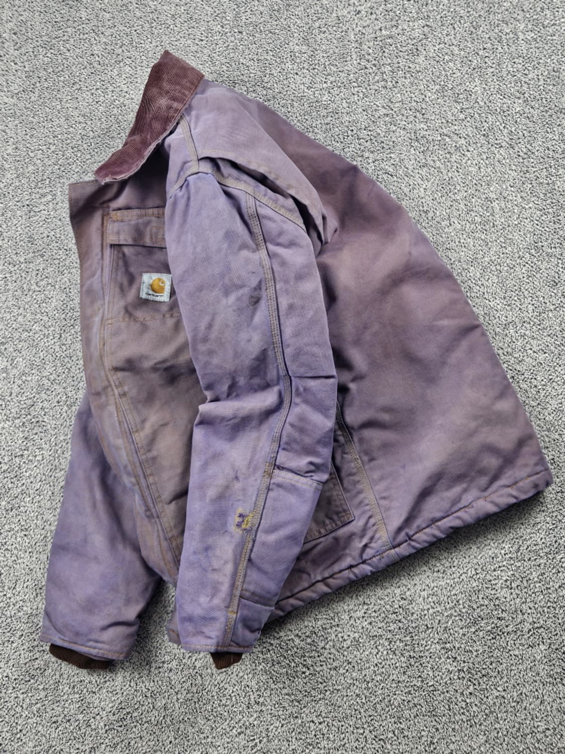 칼하트 퍼플 다잉 커스텀 초어 워크 자켓 ( 상세설명참조 )/ 10068 상품이미지3