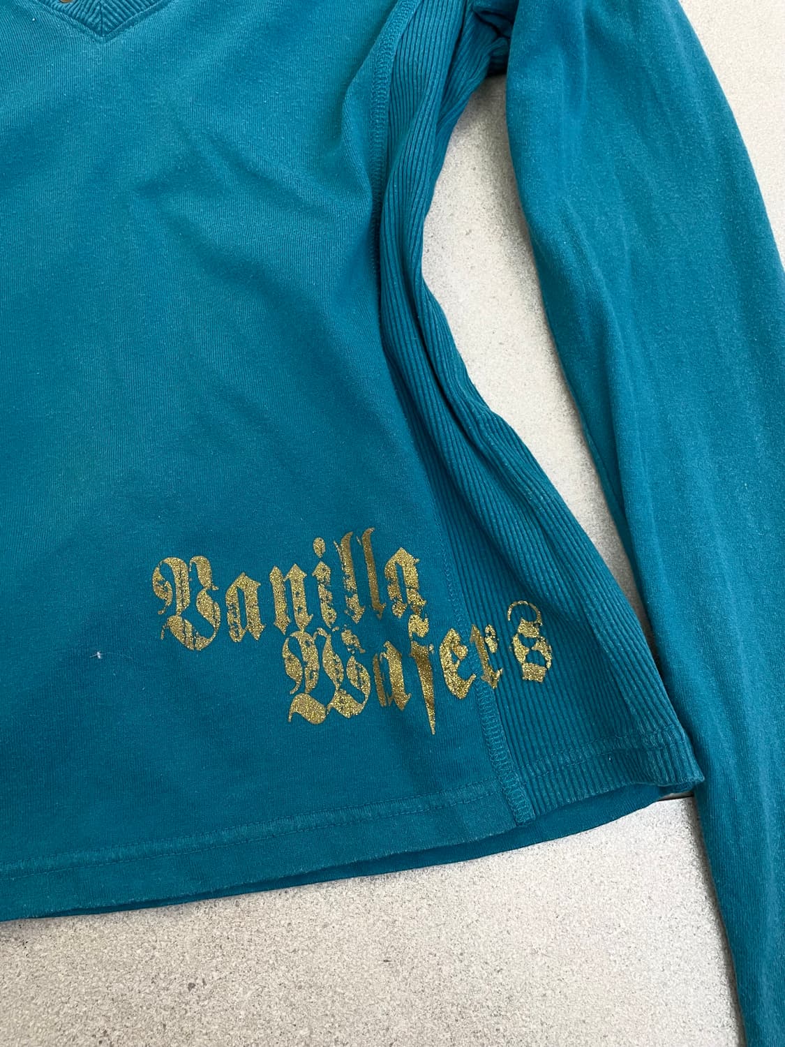 민트 브이넥 아일렛 롱슬리브 상품이미지3