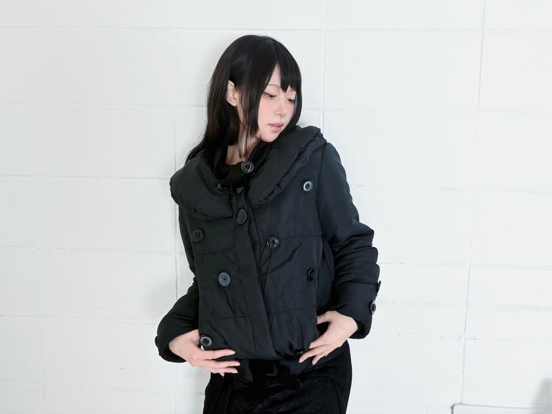 Custom🐾)Big Buttons frill padded jumper 상품이미지2