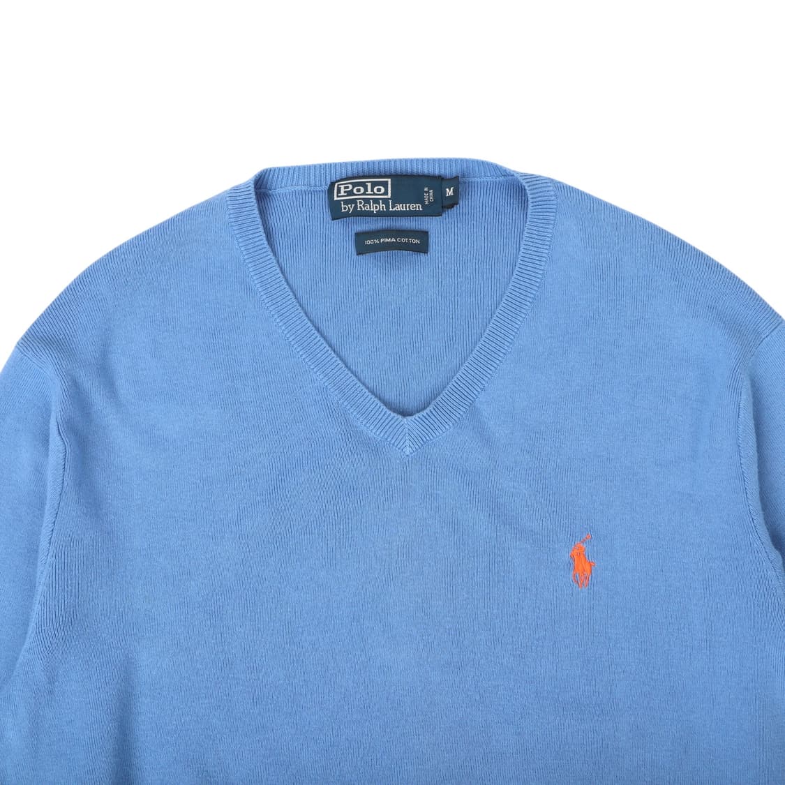 폴로 랄프로렌 라이트 블루 피마코튼 브이넥 니트 상품이미지2