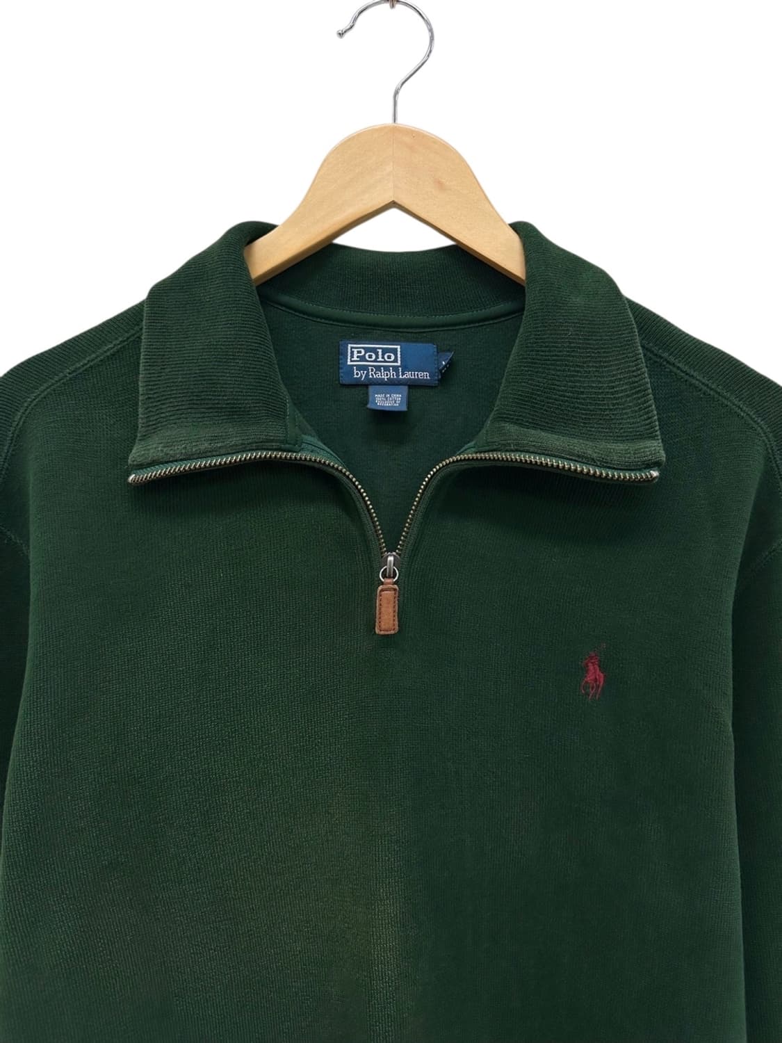 폴로 반집업 니트 그린 (M) 상품이미지3