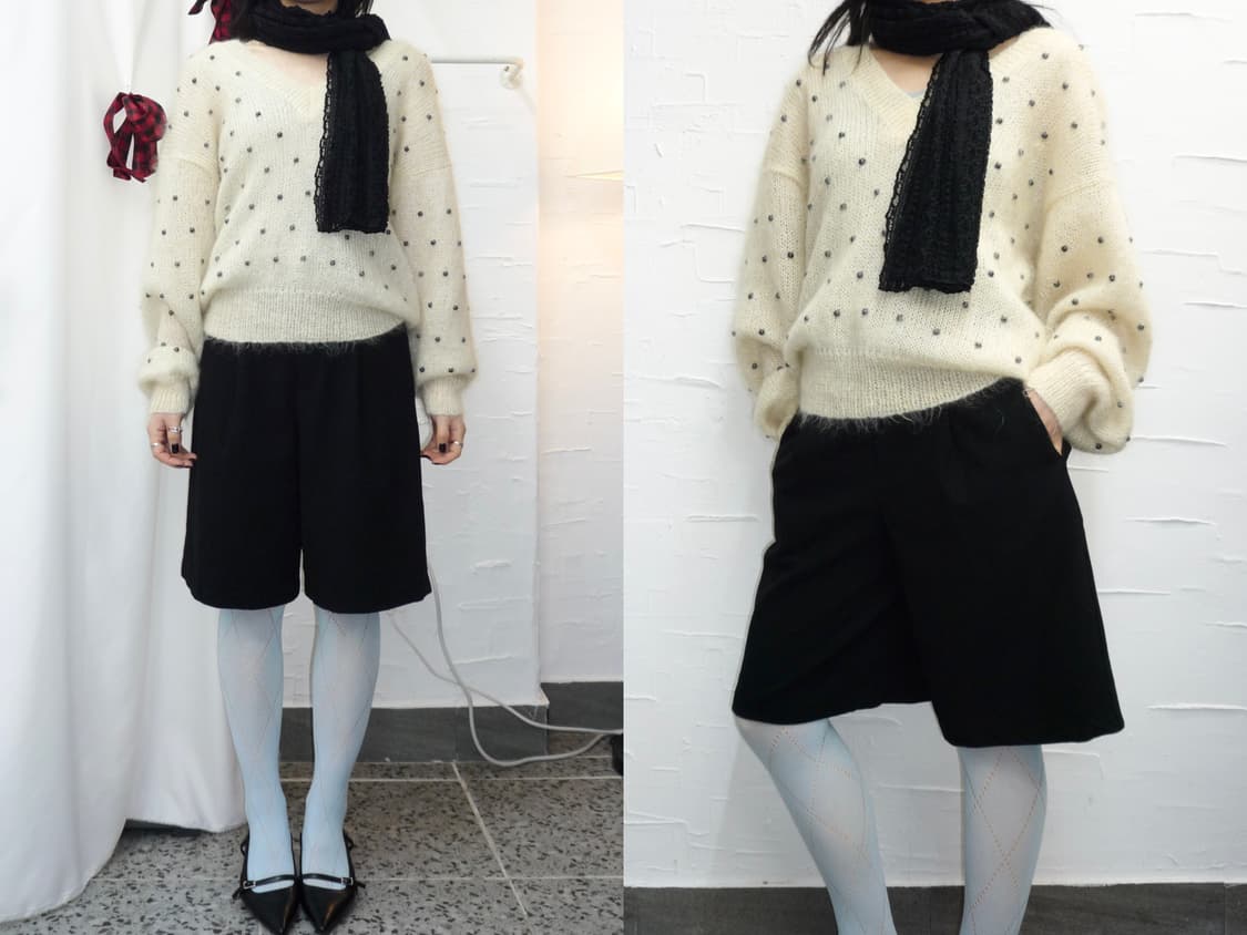 deep neck beads knit 상품이미지1