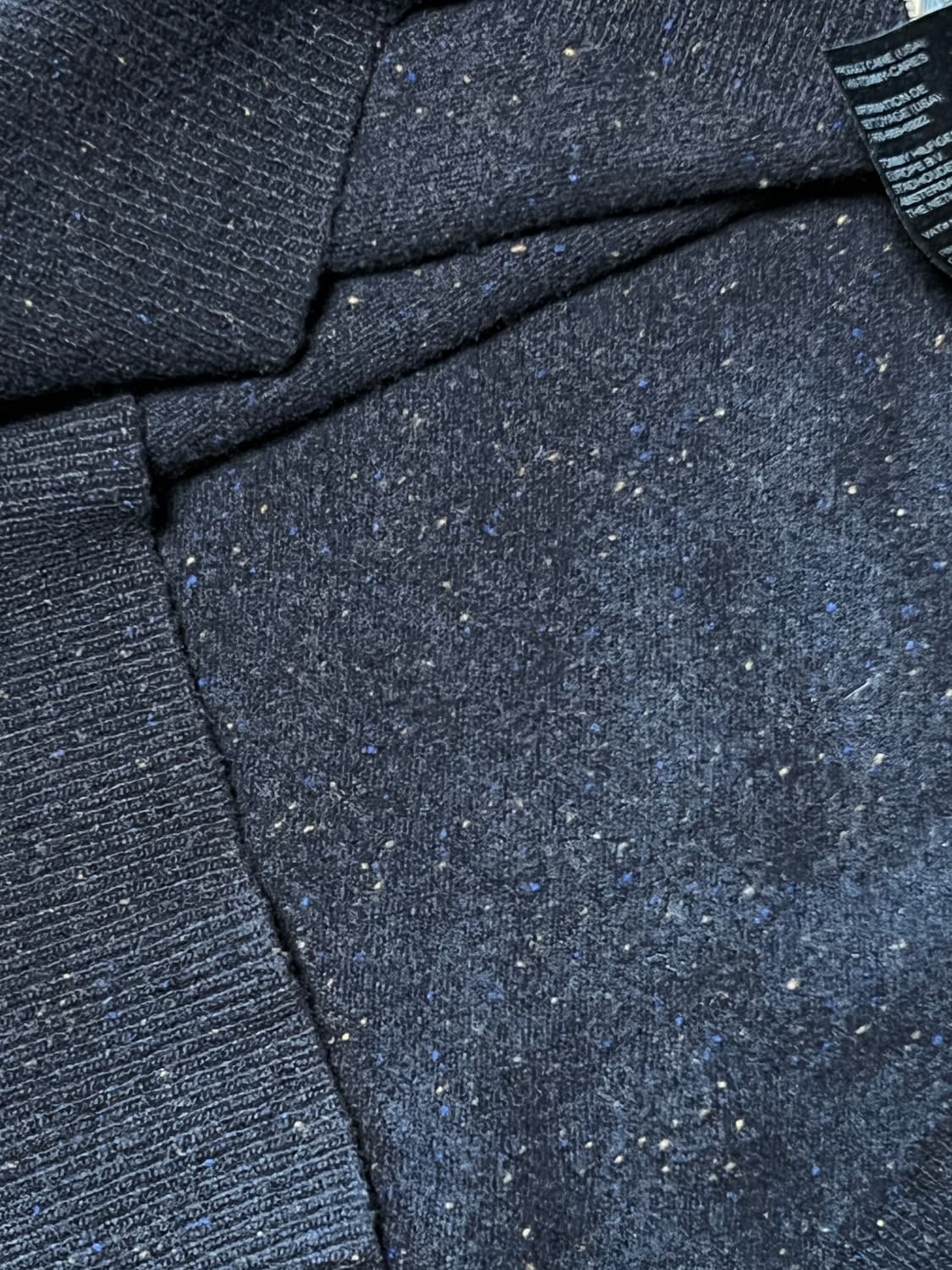 타미힐피거 램스울 엘보우패치 브이넥 니트 XL 네이비 상품이미지4