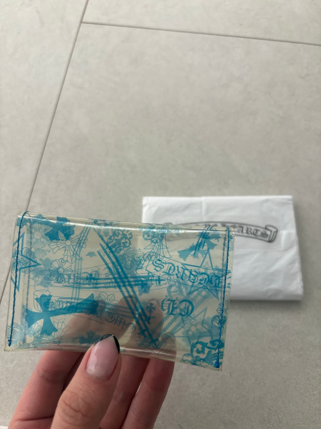 Chrome hearts pvc 클리어 블루 지갑 상품이미지4
