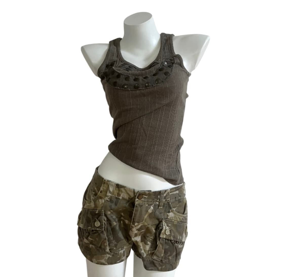 vintage camo 카모 포켓 팬츠 바지 shorts y2K 빈티지 상품이미지3