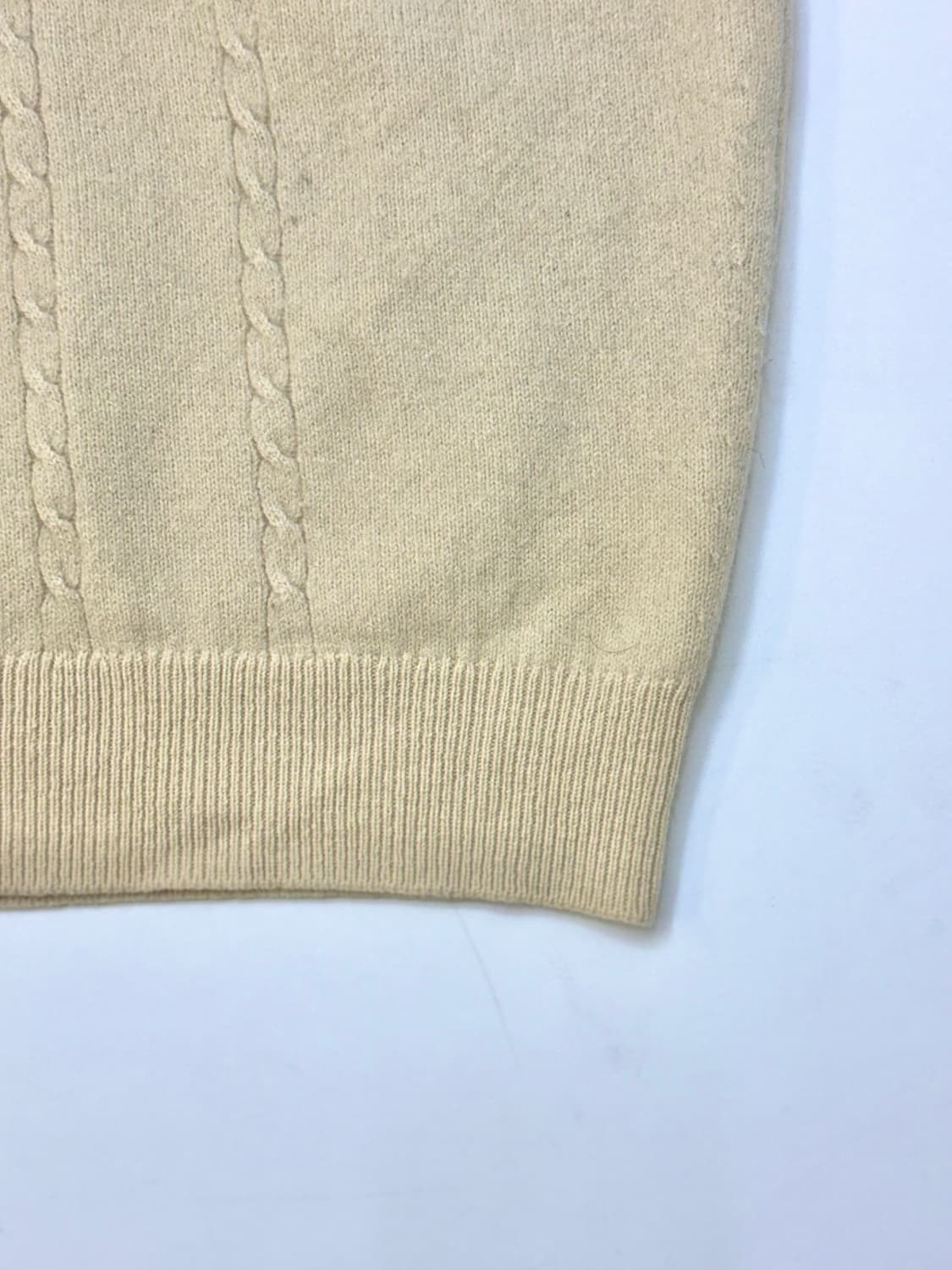 Buberrys 버버리 램스울 아이보리 케이블 니트 베스트 상품이미지4