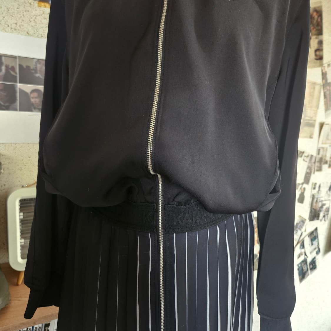 칼라커펠트 투웨이 집업 블루종 원피스 55 상품이미지4